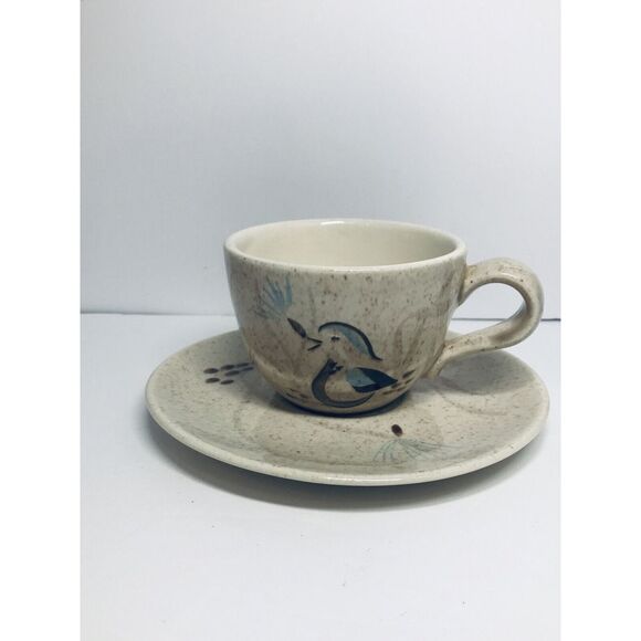 Other - Red‎ Wing Pottery Bob White Quail  COFFEE CUP AND SAUCER